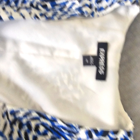 Express Blue & White Dress - Women's Size XS - Picture 2 of 3